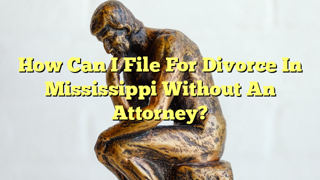 How Can I File For Divorce In Mississippi Without An Attorney?