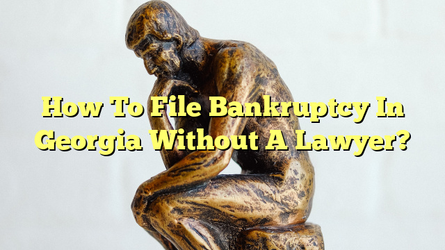 How To File Bankruptcy In Georgia Without A Lawyer?