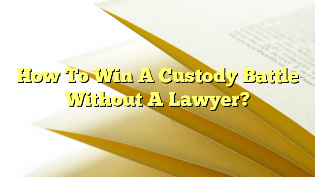 How To Win A Custody Battle Without A Lawyer?