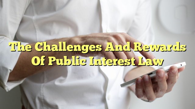 The Challenges And Rewards Of Public Interest Law