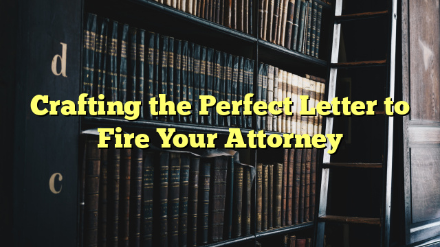 Crafting the Perfect Letter to Fire Your Attorney