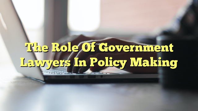 The Role Of Government Lawyers In Policy Making