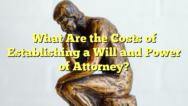 What Are the Costs of Establishing a Will and Power of Attorney?
