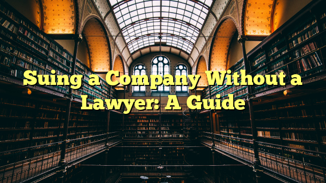 Suing a Company Without a Lawyer: A Guide