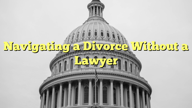 Navigating a Divorce Without a Lawyer