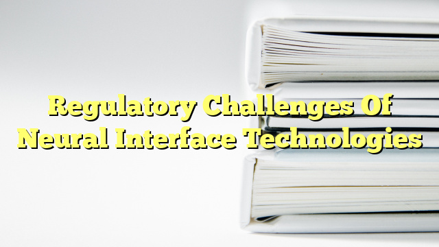 Regulatory Challenges Of Neural Interface Technologies